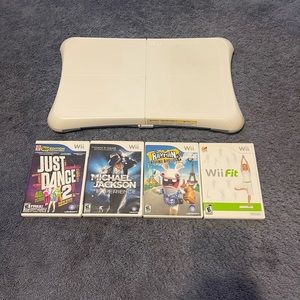 Wii Dit board and games